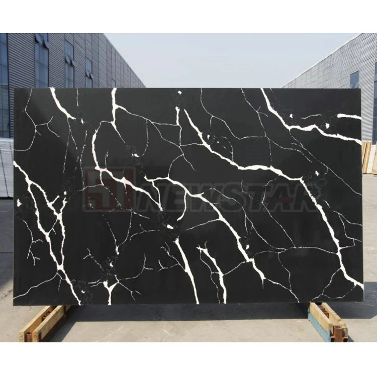 Calacatta Carrara White Quartz Stone Slab Shandong